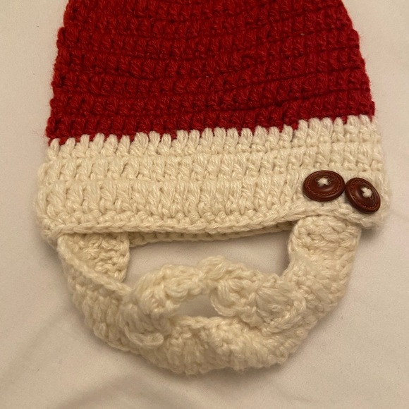 NWT Francesca’s Baby Toddler Santa Crochet Hat with Beard - Picture 5 of 6